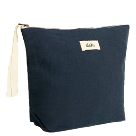 Aiayu Linen Pouch, Navy 